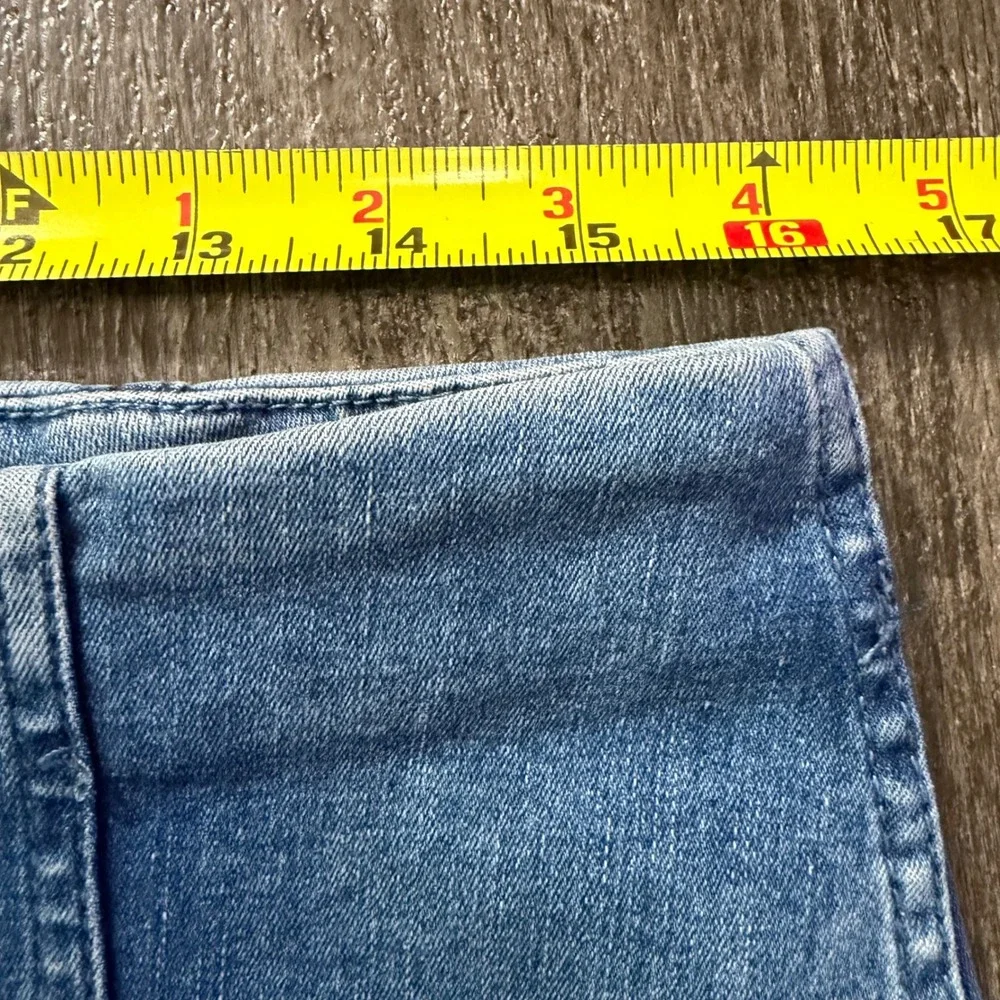 Free People Denim Mini Skirt Womens 6 Blue Seam Detail Back Zip Casual Boho‎